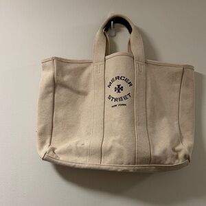 Tory Burch Beige Canvas Messenger Bag